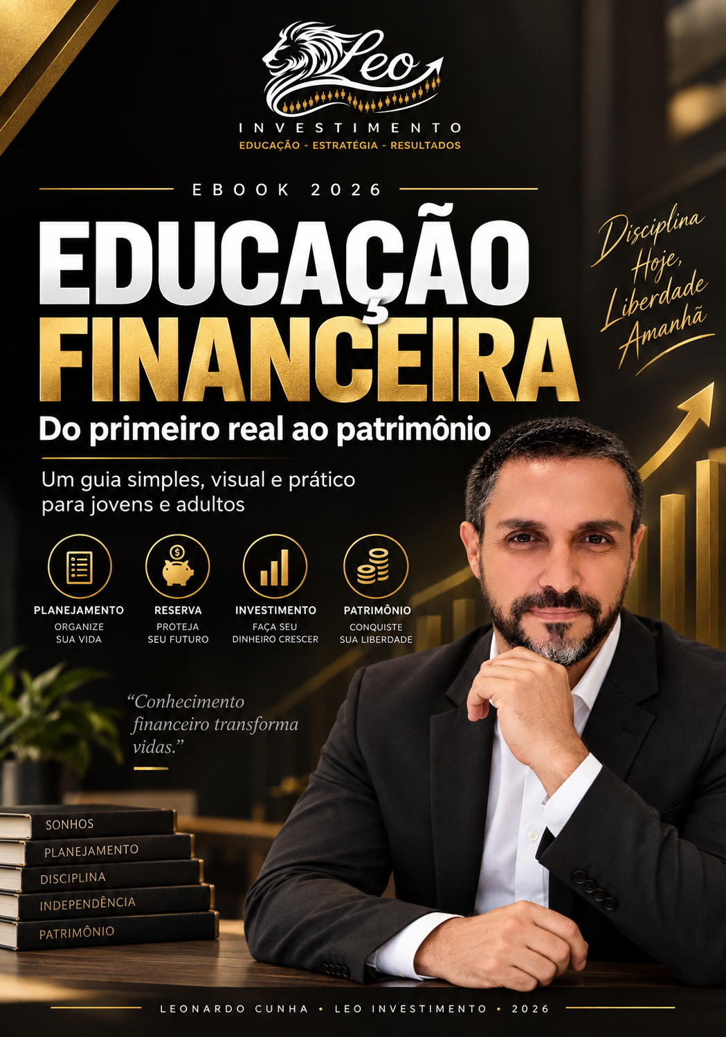 Capa do eBook Educação Financeira — Do primeiro real ao patrimônio